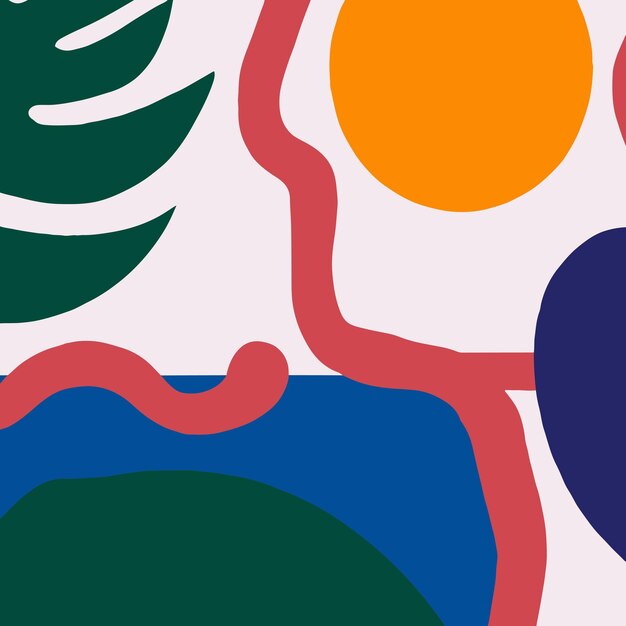 Diseño de arte mural abstracto pintado a mano