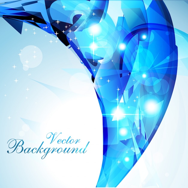 Diseño azul luminoso ondulado de fondo