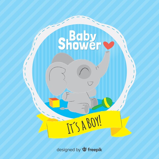 Diseño de baby shower para niño