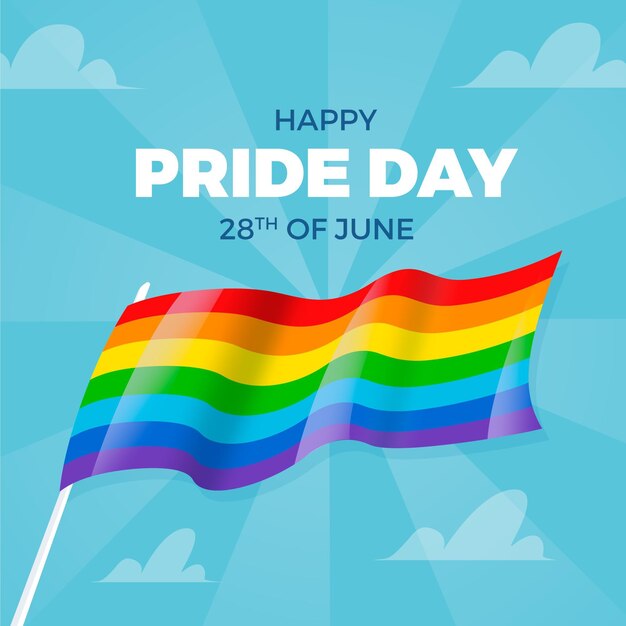 Diseño de la bandera del día del orgullo