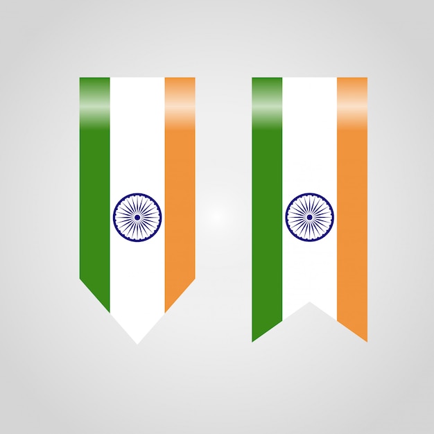 Diseño de la bandera india con un vector de diseño creativo