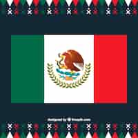 Vector gratuito diseño de bandera de mexico