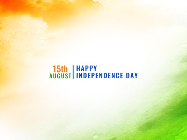 Diseño de la bandera tricolor del día de la independencia de la India