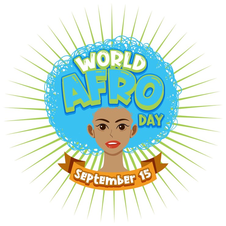 Vector gratuito diseño de banner del 15 de septiembre del día mundial del afro