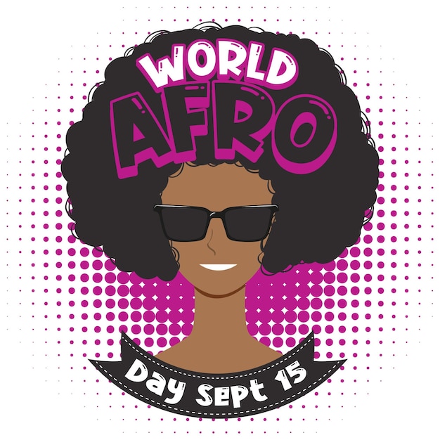 Diseño de banner del 15 de septiembre del día mundial del afro