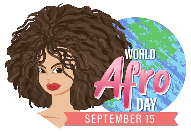 Diseño de banner del 15 de septiembre del día mundial del afro