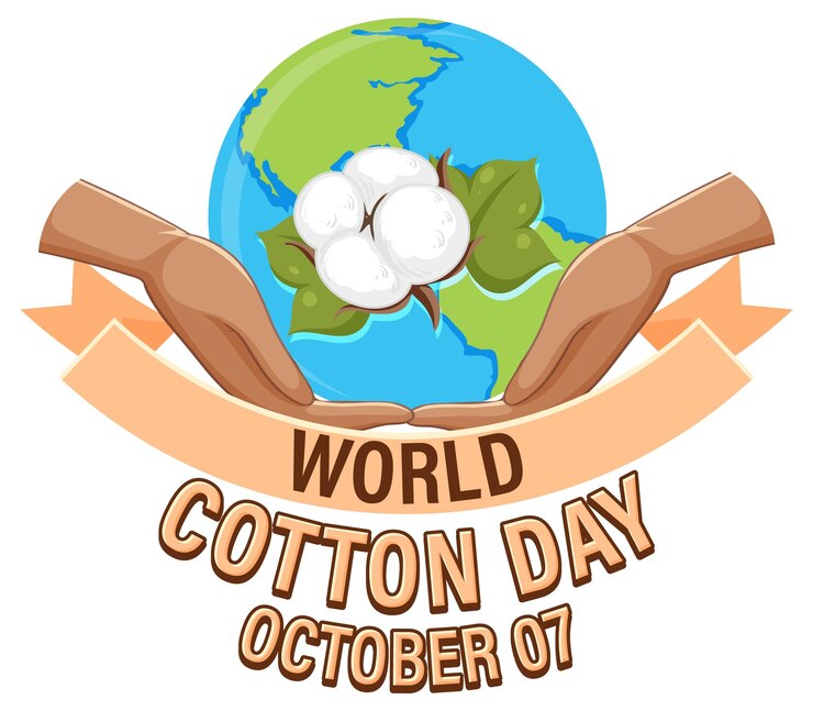 Vector gratuito diseño de banner del 7 de octubre del día mundial del algodón