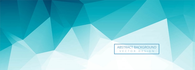 Diseño de banner abstracto polígono azul