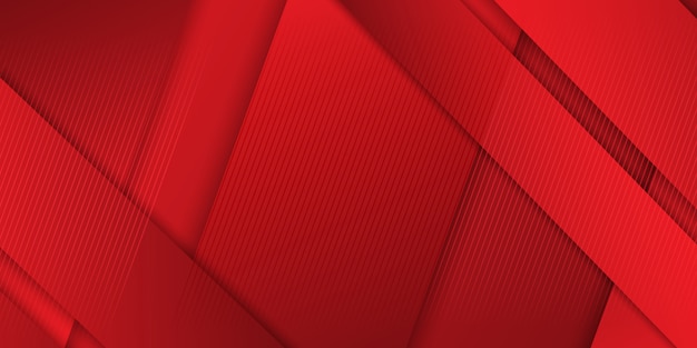 Diseño de banner abstracto en tonos rojos