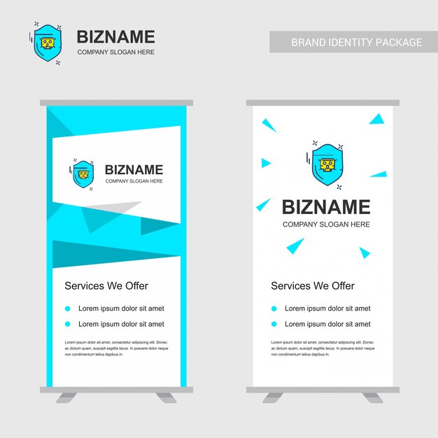 Diseño de banner de anuncios de empresa con vector logo de empresa