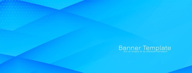 Diseño de banner azul de estilo de onda moderno decorativo