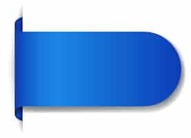 Vector gratuito diseño de banner azul sobre fondo blanco.