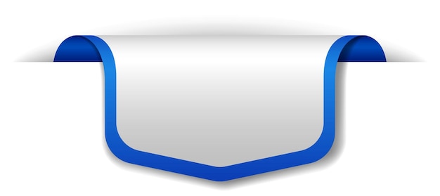 Diseño de banner azul sobre fondo blanco.