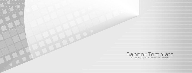 Vector gratuito diseño de banner brillante de concepto geométrico de color gris moderno