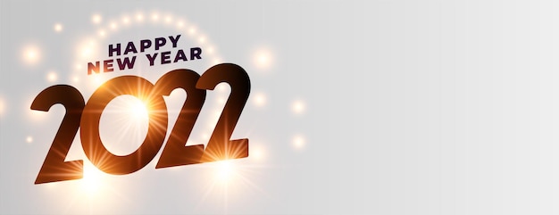 Diseño de banner de celebración de año nuevo 2022