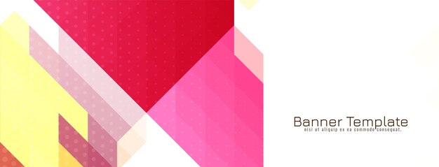 Diseño de banner de cristal de patrón de mosaico triangular moderno colorido
