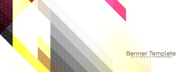 Diseño de banner de cristal de patrón de mosaico triangular moderno colorido