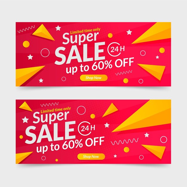 Diseño de banner degradado