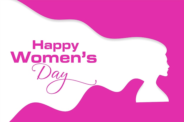 Vector gratuito diseño de banner de deseos de feliz día de la mujer de estilo de corte de papel