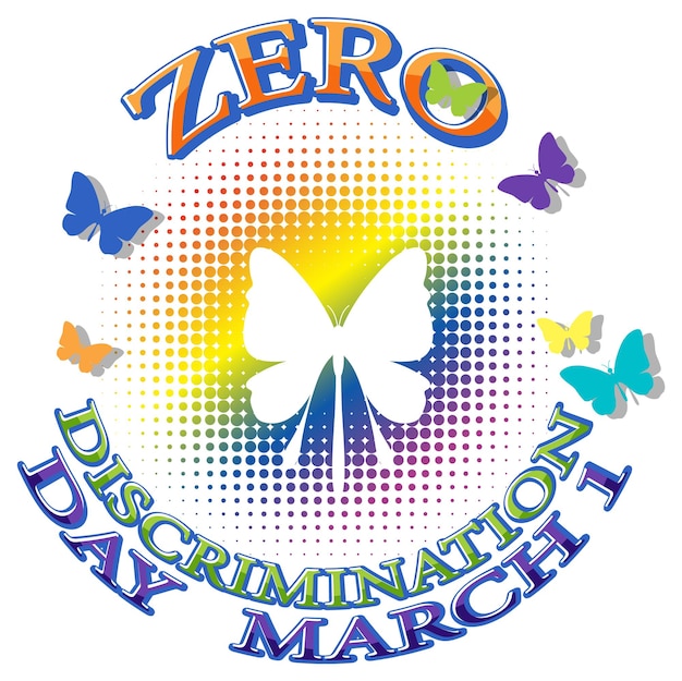 Diseño de banner del día de la cero discriminación