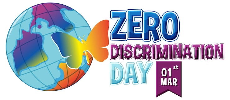 Vector gratuito diseño de banner del día de la cero discriminación