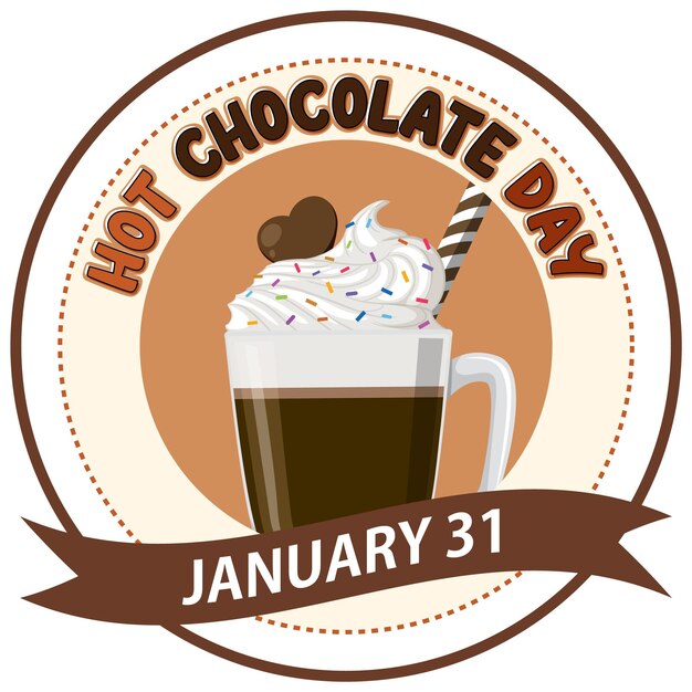 Diseño de banner de día de chocolate caliente