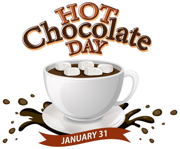 Diseño de banner de día de chocolate caliente