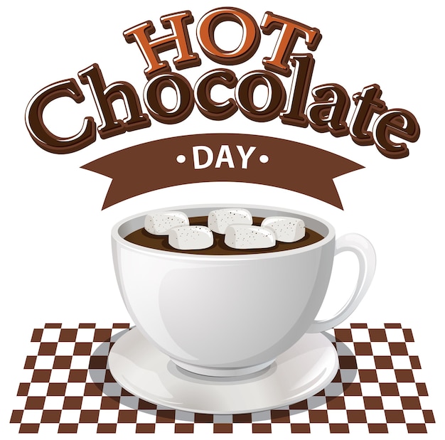 Vector gratuito diseño de banner de día de chocolate caliente