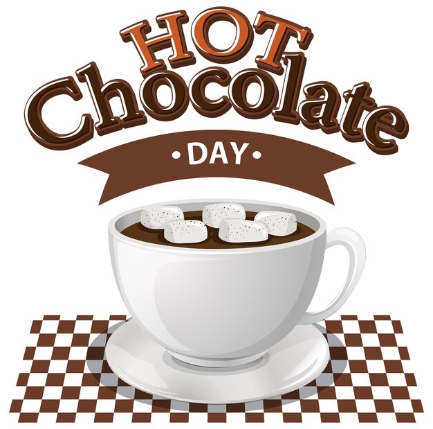 Diseño de banner de día de chocolate caliente