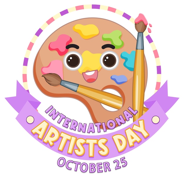 Vector gratuito diseño de banner del día internacional de los artistas