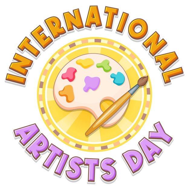 Diseño de banner del día internacional de los artistas