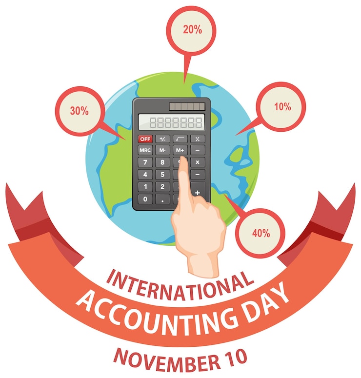 Vector gratuito diseño de banner del día internacional de la contabilidad.