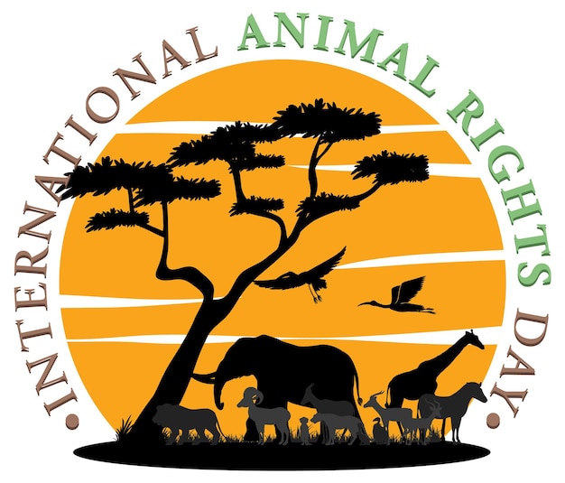 Vector gratuito diseño de banner del día internacional de los derechos de los animales