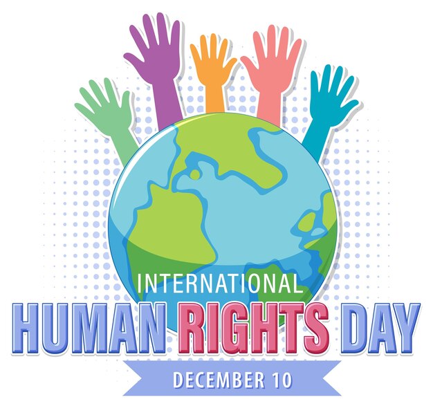 Diseño de banner del Día Internacional de los Derechos Humanos