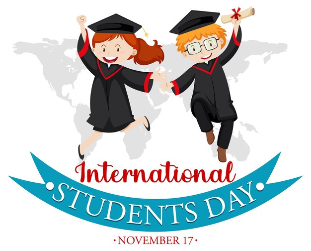 Diseño de banner del día internacional del estudiante