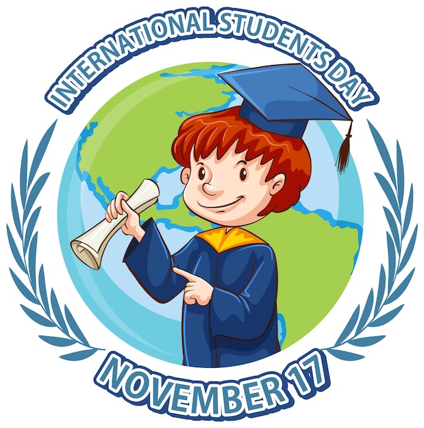 Diseño de banner del día internacional de los estudiantes