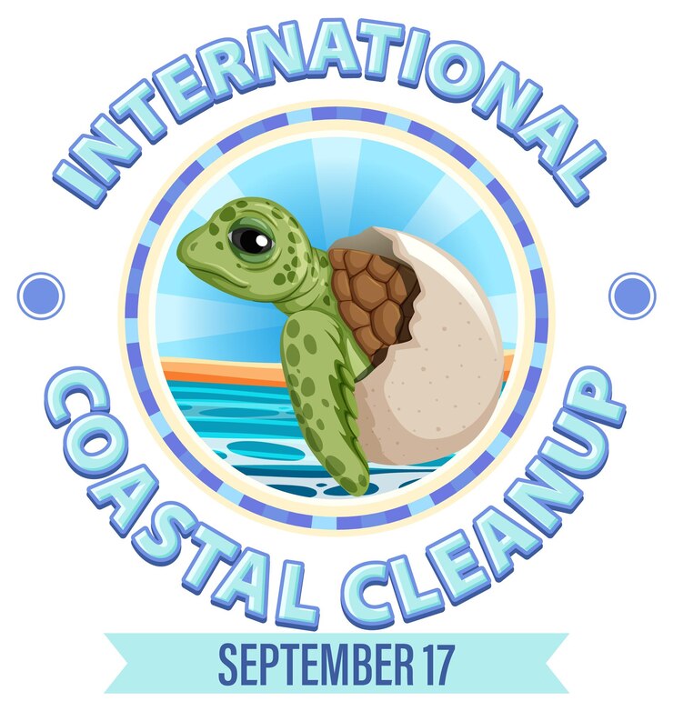 Vector gratuito diseño de banner del día internacional de limpieza costera