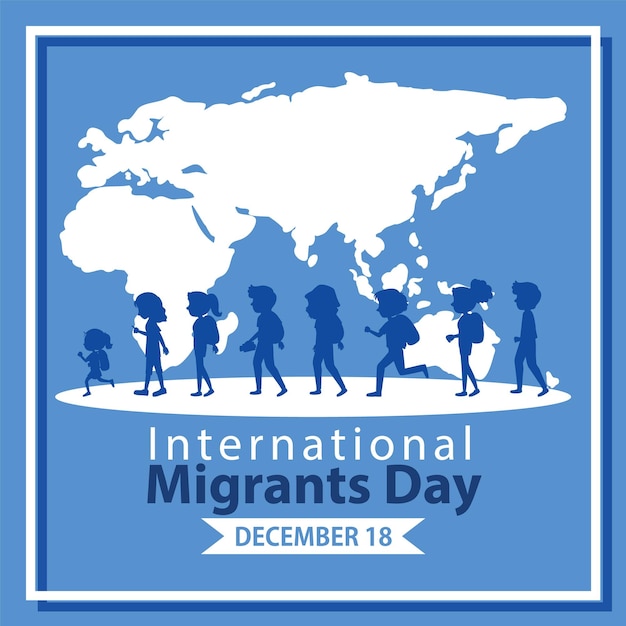 Diseño de banner del día internacional del migrante
