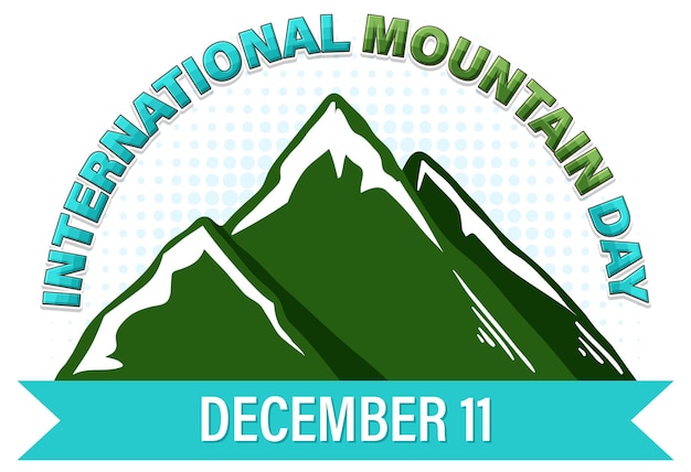 Diseño de banner del día internacional de la montaña