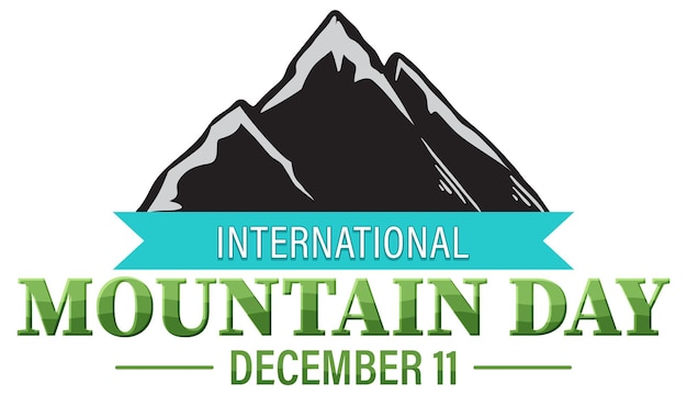 Diseño de banner del día internacional de la montaña