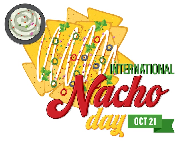 Diseño de banner del Día Internacional de Nacho