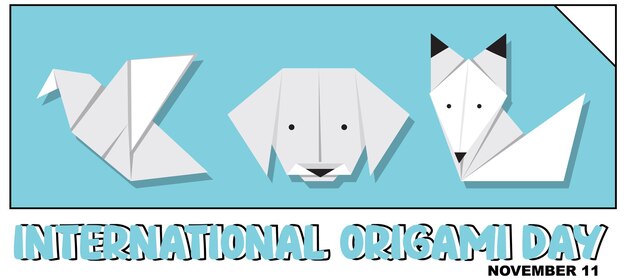 Diseño de banner del día internacional del origami