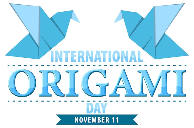 Vector gratuito diseño de banner del día internacional del origami