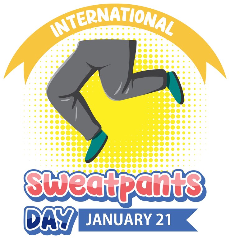 Vector gratuito diseño de banner del día internacional de los pantalones de chándal