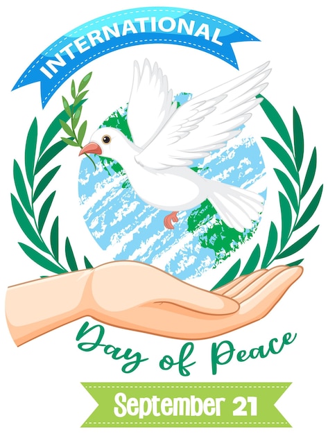 Diseño de banner del día internacional de la paz