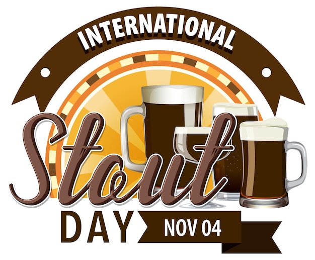 Diseño de banner del día internacional de stout