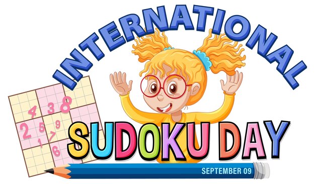Diseño de banner del Día Internacional del Sudoku