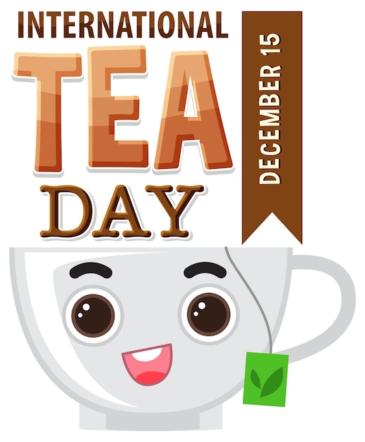 Vector gratuito diseño de banner del día internacional del té