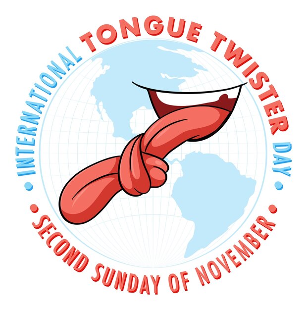 Diseño de banner del día internacional del trabalenguas