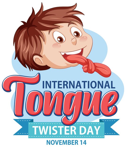 Diseño de banner del día internacional del trabalenguas
